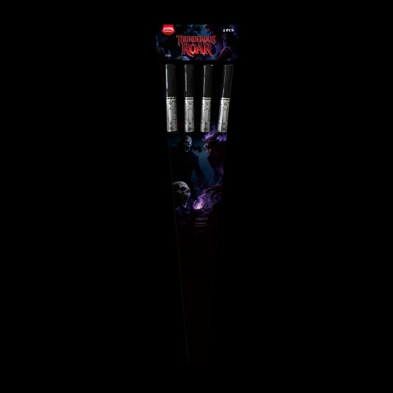 Pyromania THUNDEROUS ROAR 4 Pcs Nuclear 3 Stage Rocket Firework ZF2602