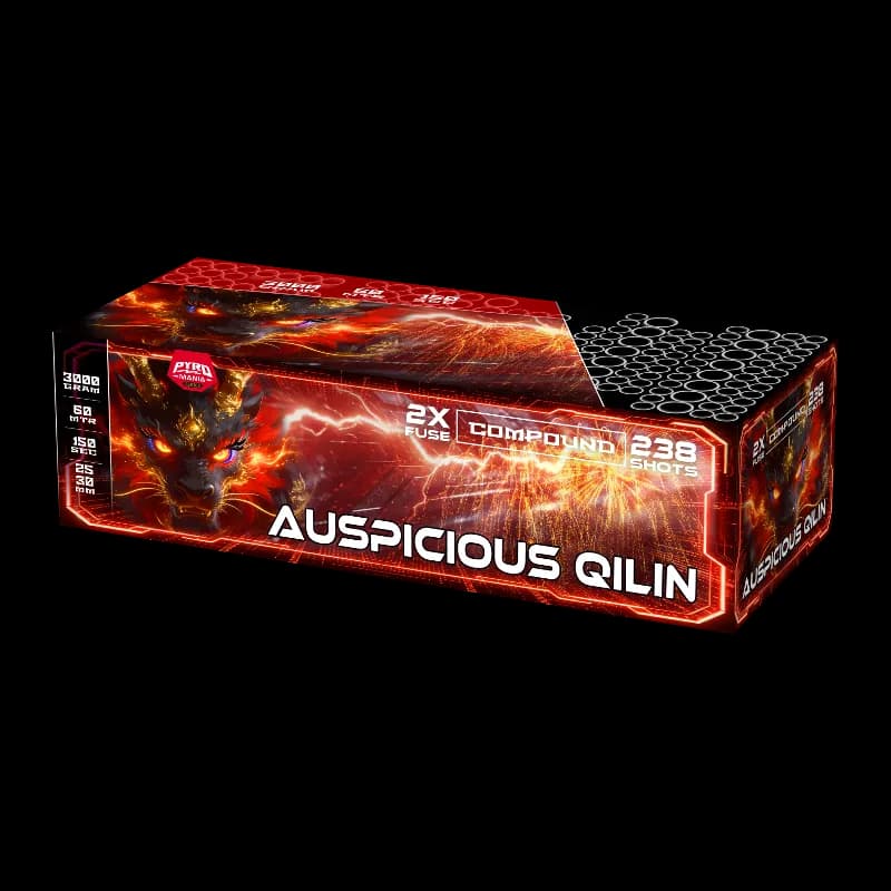 Pyromania ZF2656 AUSPICIOUS QILIN 20+30mm 238 Shots Compound Cake