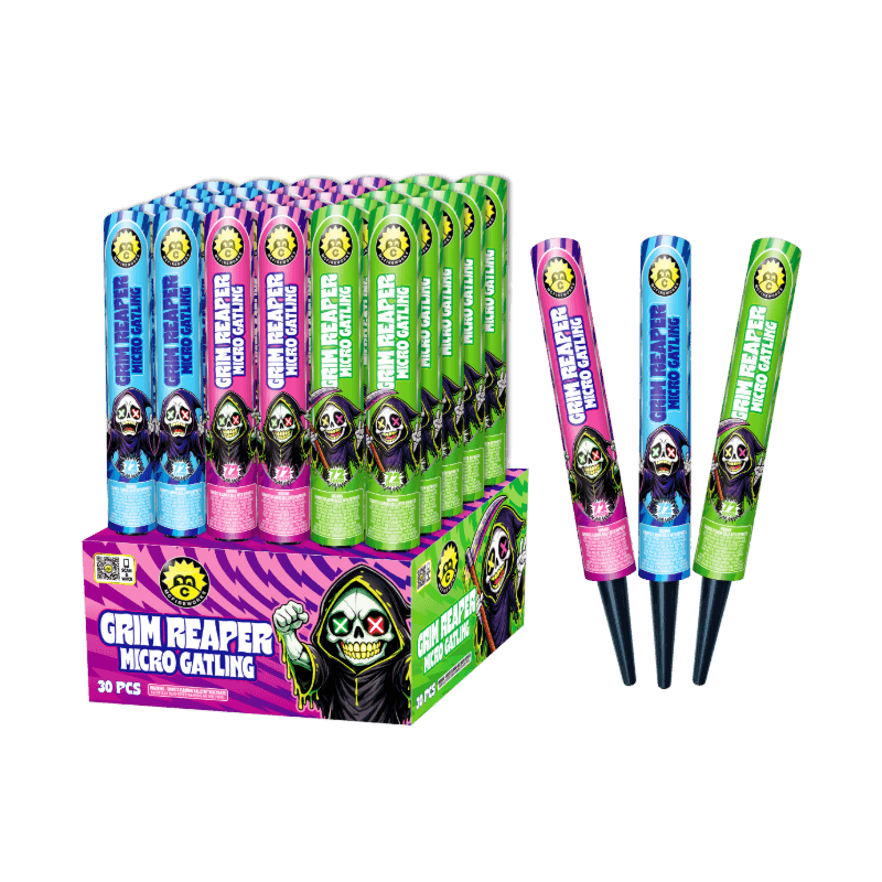 McFireworks Grim Reaper Mini Galtling Roman Candle MC730